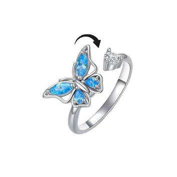 Rotating Butterfly Copper Ring