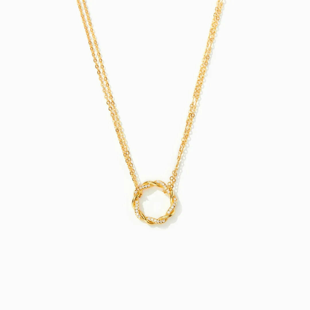S925 Silver Twisted Dense Nail Necklace for Women Yellow Gold 925 Silver