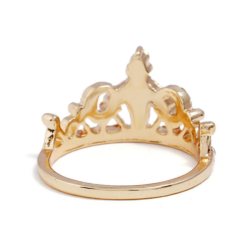 Jeweleze Crown Charm Ring with Sparkling Details