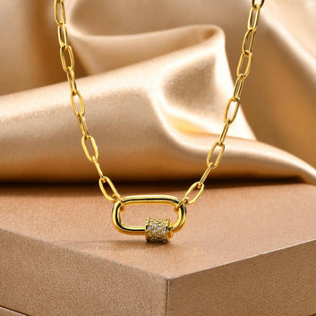 Fashionable Stainless Steel Geometric Necklace for Women