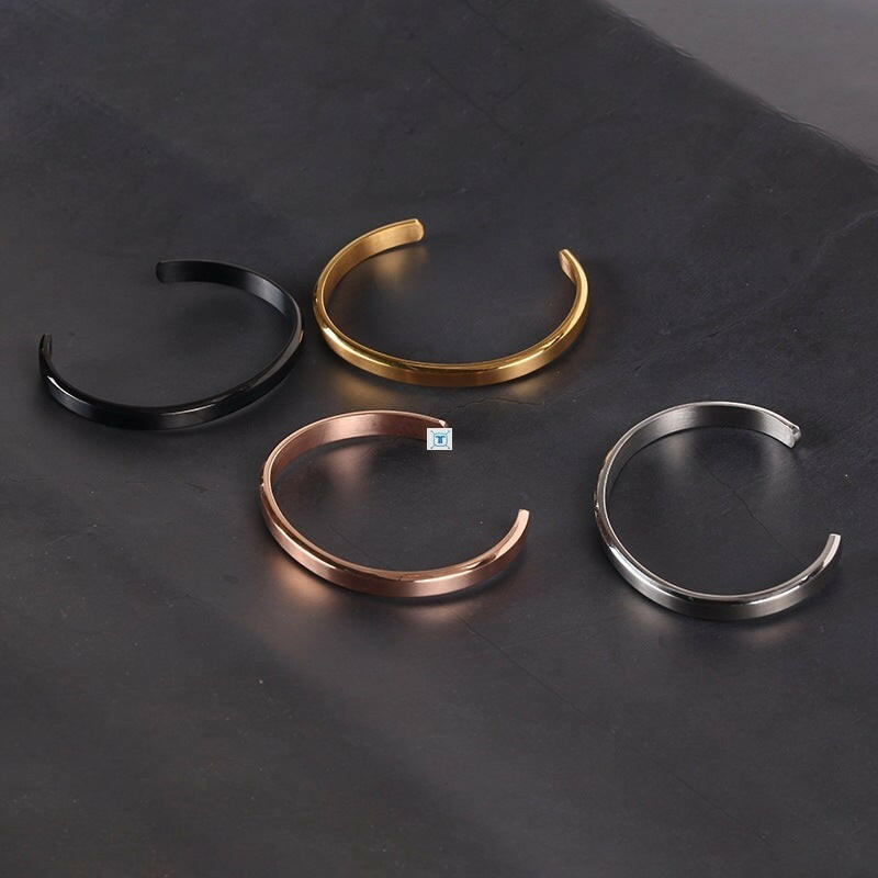 Titanium Steel Cuff Bracelet for Men & Women