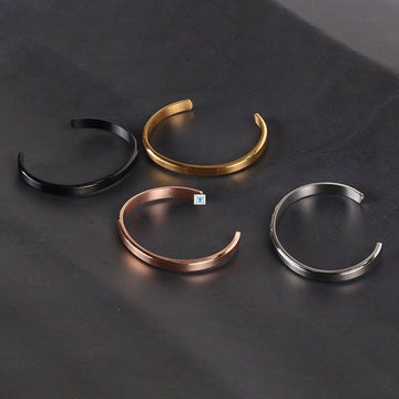 Titanium Steel Cuff Bracelet for Men & Women