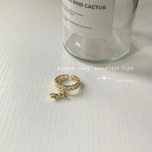 Cold Wind Animal Zodiac Ring for Women