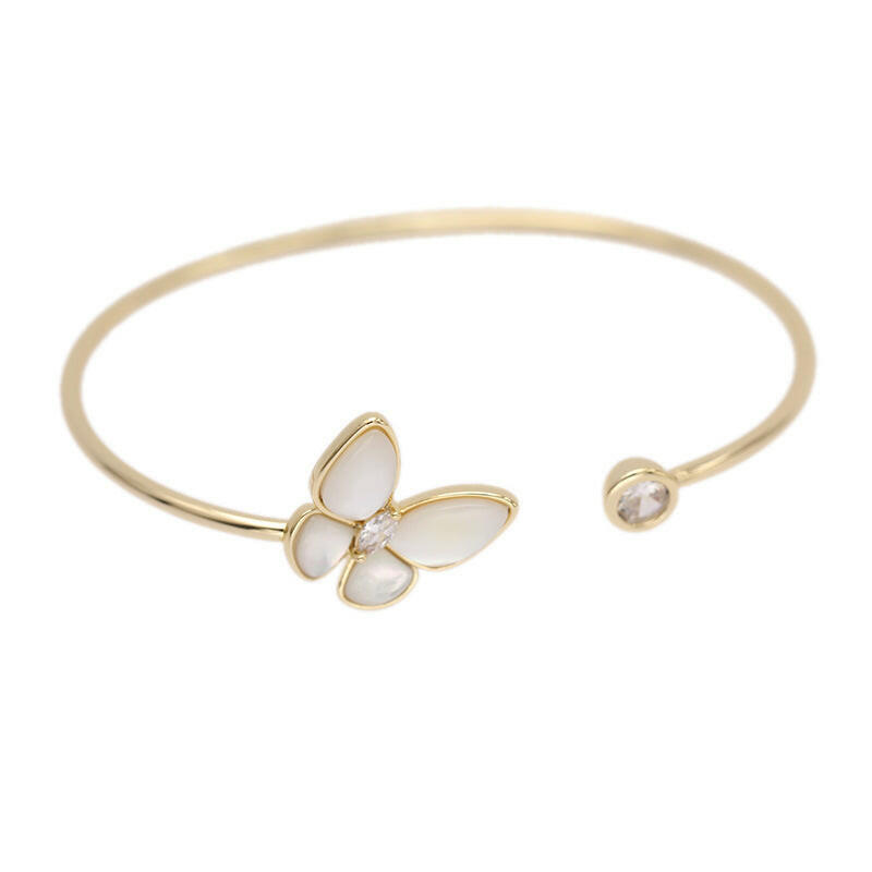 Butterfly Mother-of-Pearl Bracelet for Women Gold