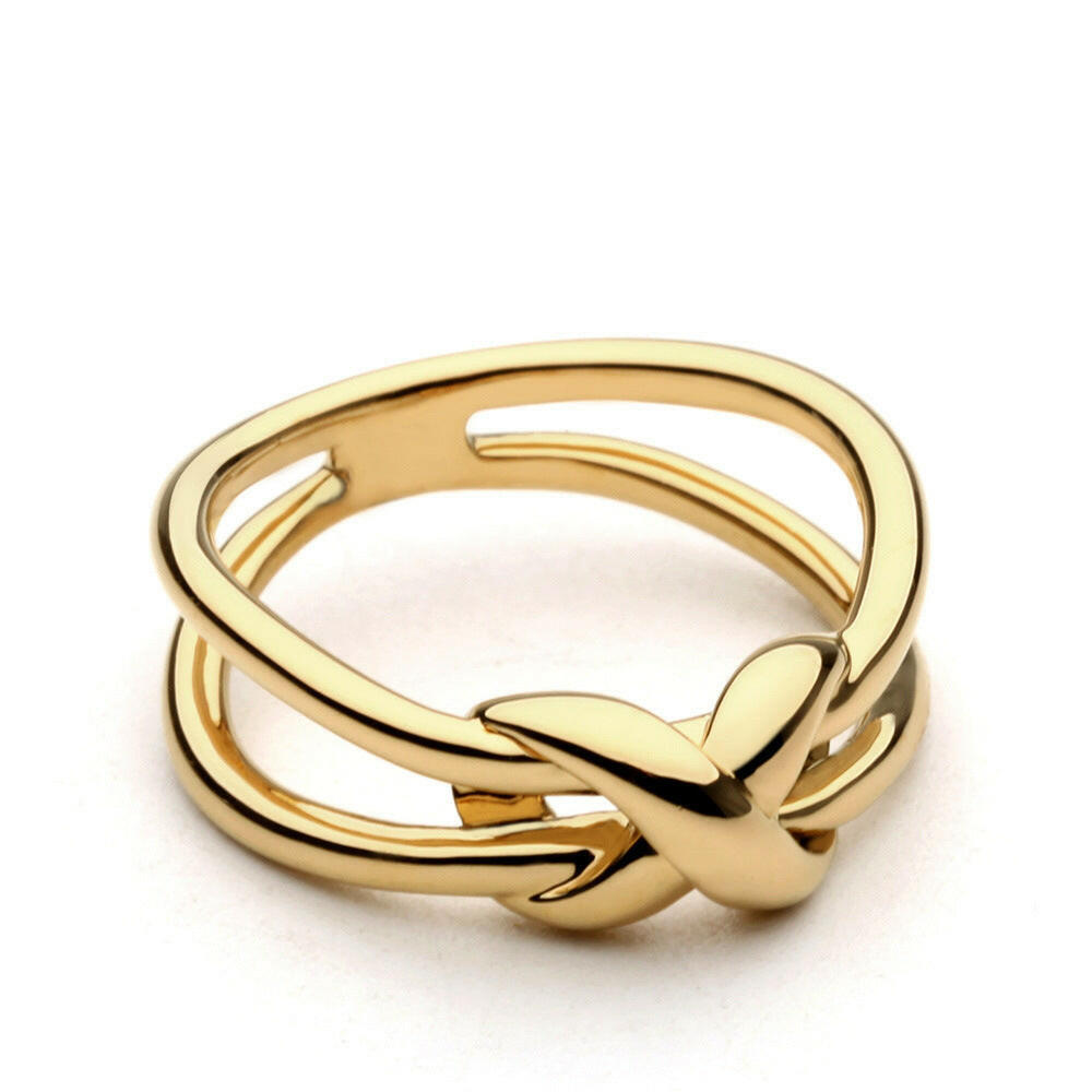 Retro Geometric Charm Ring for Women Gold