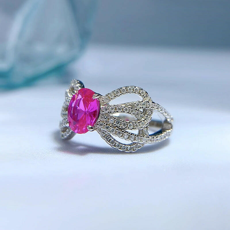 Jeweleze Elegant Bow Lace Ring with Gemstone Accent