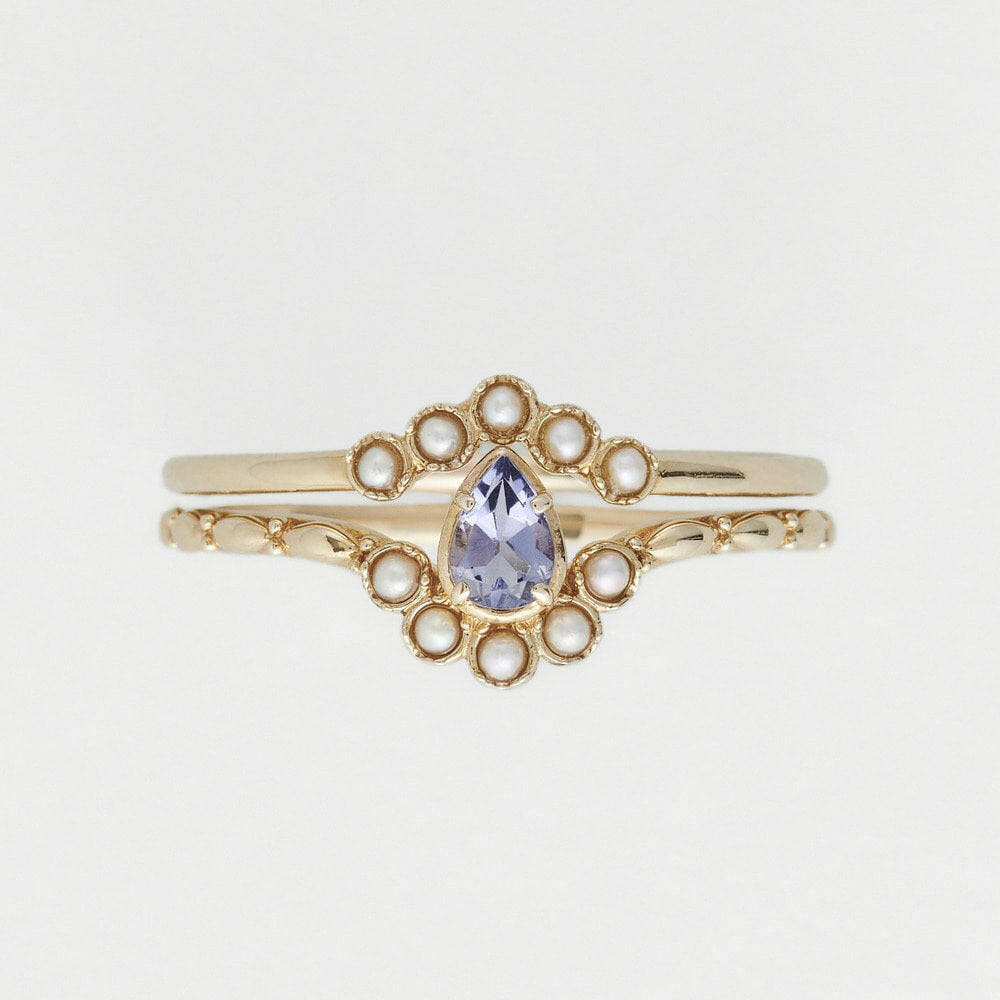 S925 Silver Geometric Tanzanite Ring - Versatile Daily Jewelry