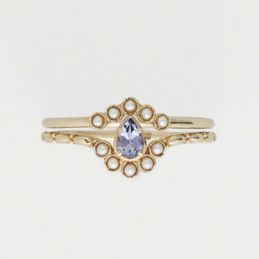 S925 Silver Geometric Tanzanite Ring - Versatile Daily Jewelry