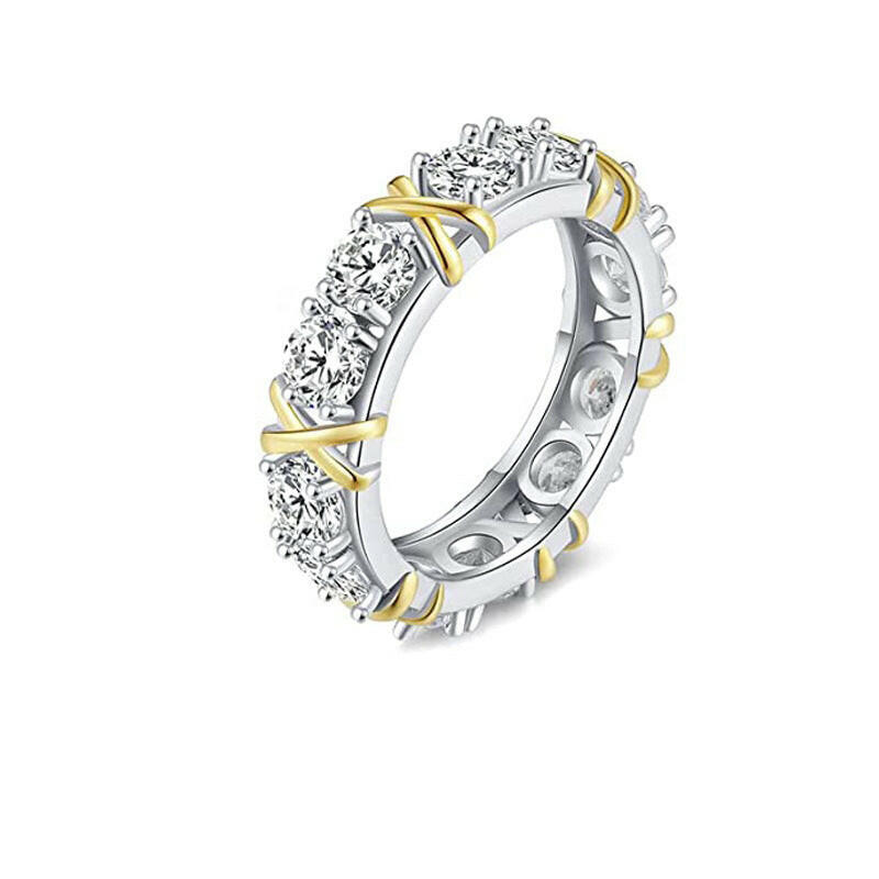 Shiny Luxe Geometric Ring for Women Double Color