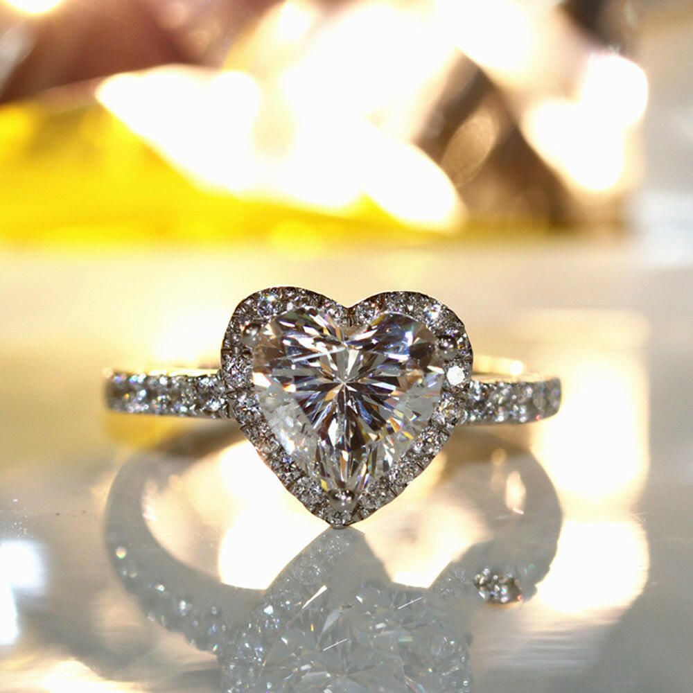 Love Knot Heart-Shaped Sterling Silver Ring