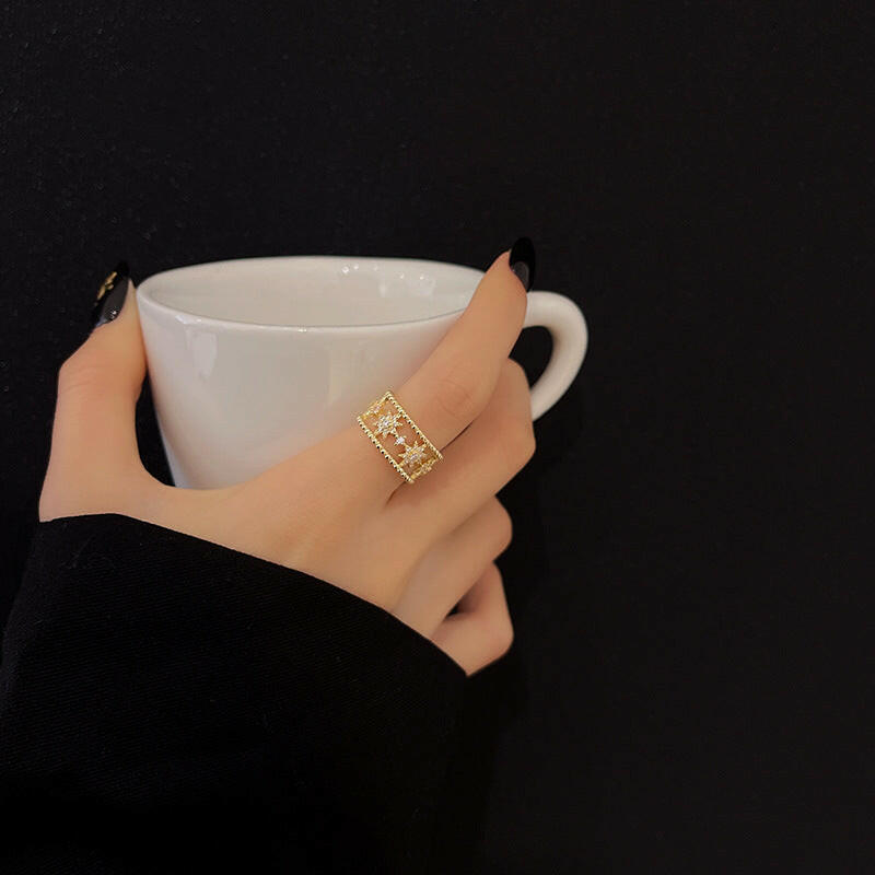 Jeweleze Open Star Ring Jewelry for Elegant Style