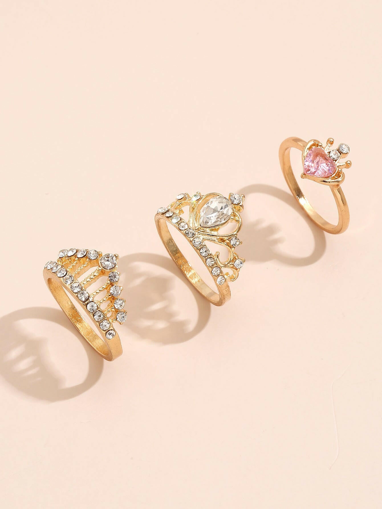 Jeweleze Stylish Women's Rings Set with Gold Accents As shown