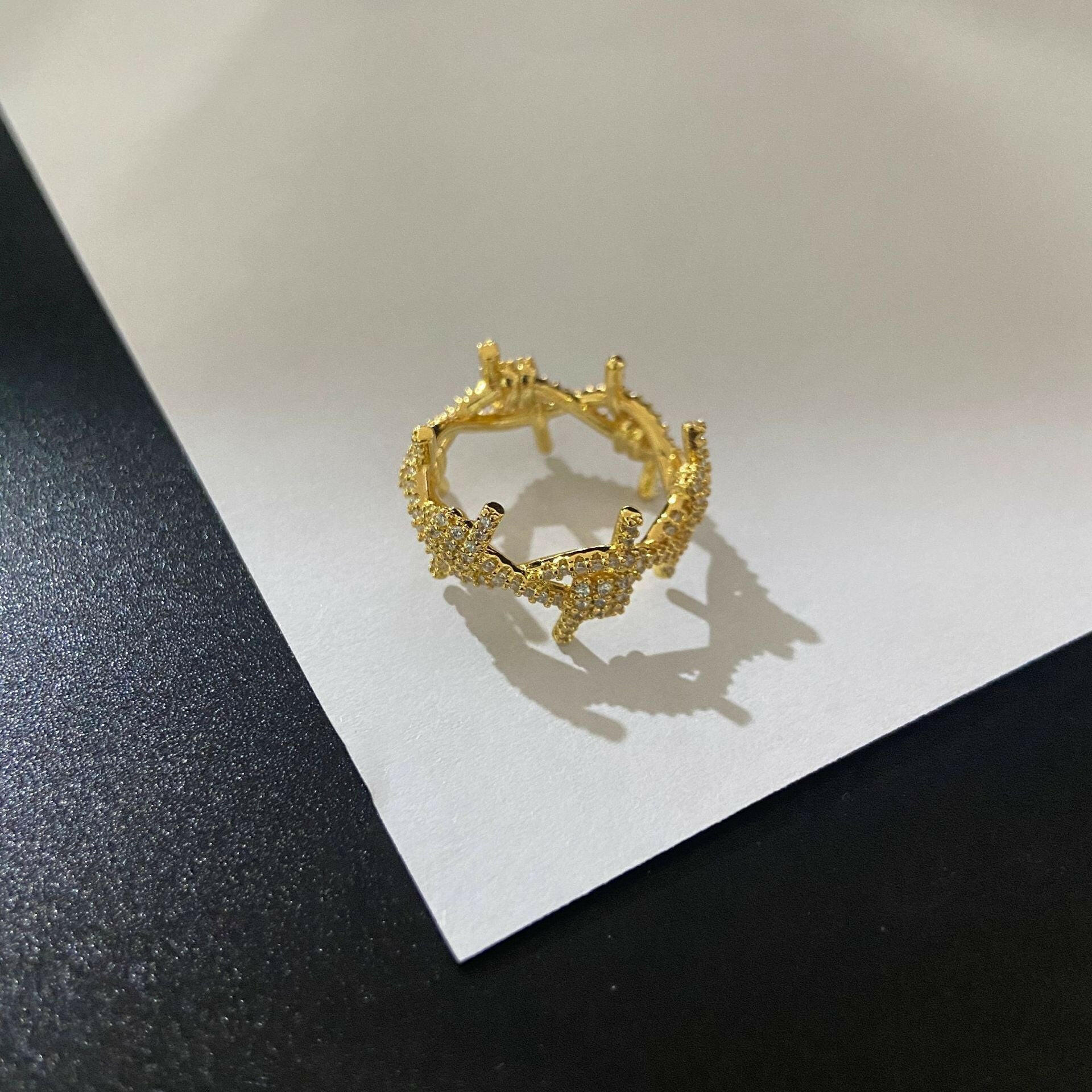 Jeweleze Trendy Gold-Plated Women's Ring - Unique Design